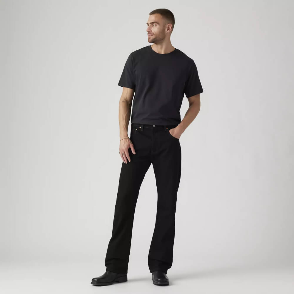 Levi's Mens 517 Slim Fit Bootcut Jeans Black - 005170260