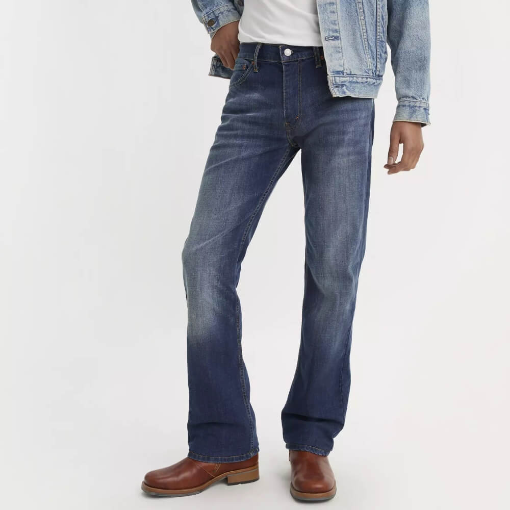 Levi's Mens 527 Slim Boot Cut Jeans Wave Allusions/Dark Wash - 055270489