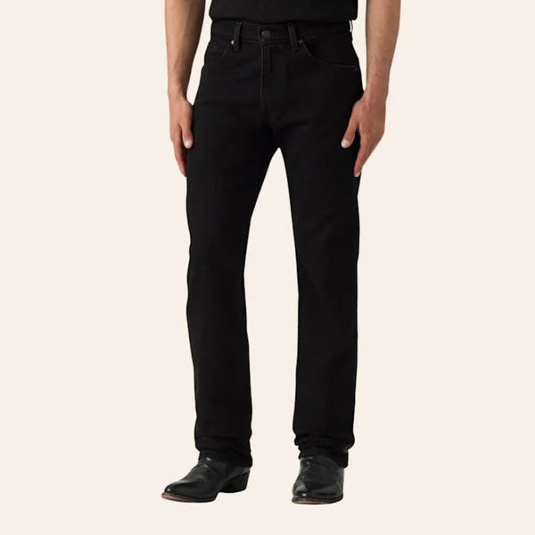 デニム+ジーンズ Levi's 557 WESTERN STRAIGHT BLACK Levi's Mens 557 Western Run The Road Jeans Black Wash