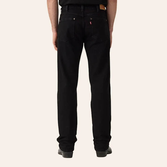 デニム+ジーンズ Levi's 557 WESTERN STRAIGHT BLACK Levi's Mens 557 Western Run The Road Jeans Black Wash