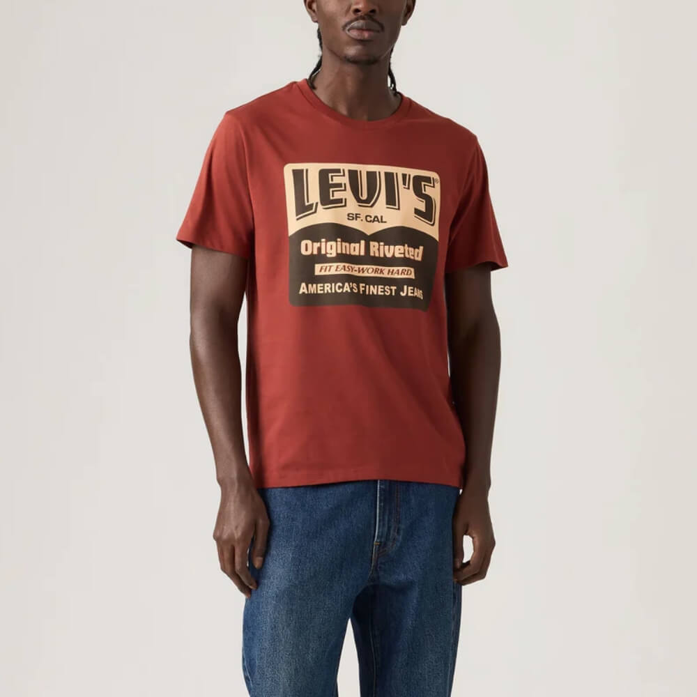Levi's Mens Classic Graphic T-Shirt Original Riveted Russet Brown - 224911981