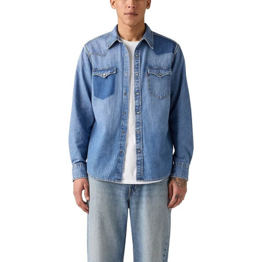 Levi's Mens Classic Western Long Sleeve Shirt Denim