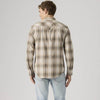 Levi's Mens Classic Western Standard Fit Shirt Floyd Plaid White Pepper Twill - Brown - 857450276
