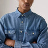 Levi's Mens Classic Worker Shirt Arson Indigo Mid Wash - Blue - 195870348