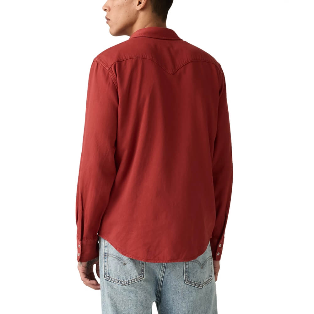 Levi's Mens Long Sleeve Classic Western Denim Shirt Red Hot GD - 857450235