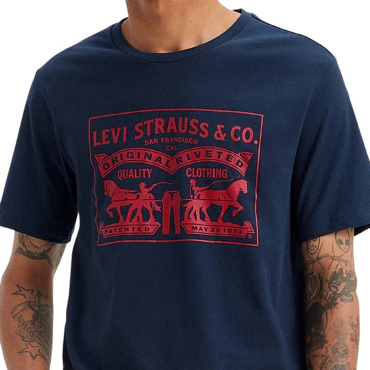 Levi's Mens Two Horse Graphic T-Shirt In Navy - Shop Now