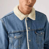 Levi's Mens Type III Sherpa Trucker Jacket Light Stonewash - 163650287
