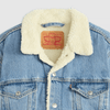 Levi's Mens Type III Sherpa Trucker Jacket Light Stonewash - 163650287