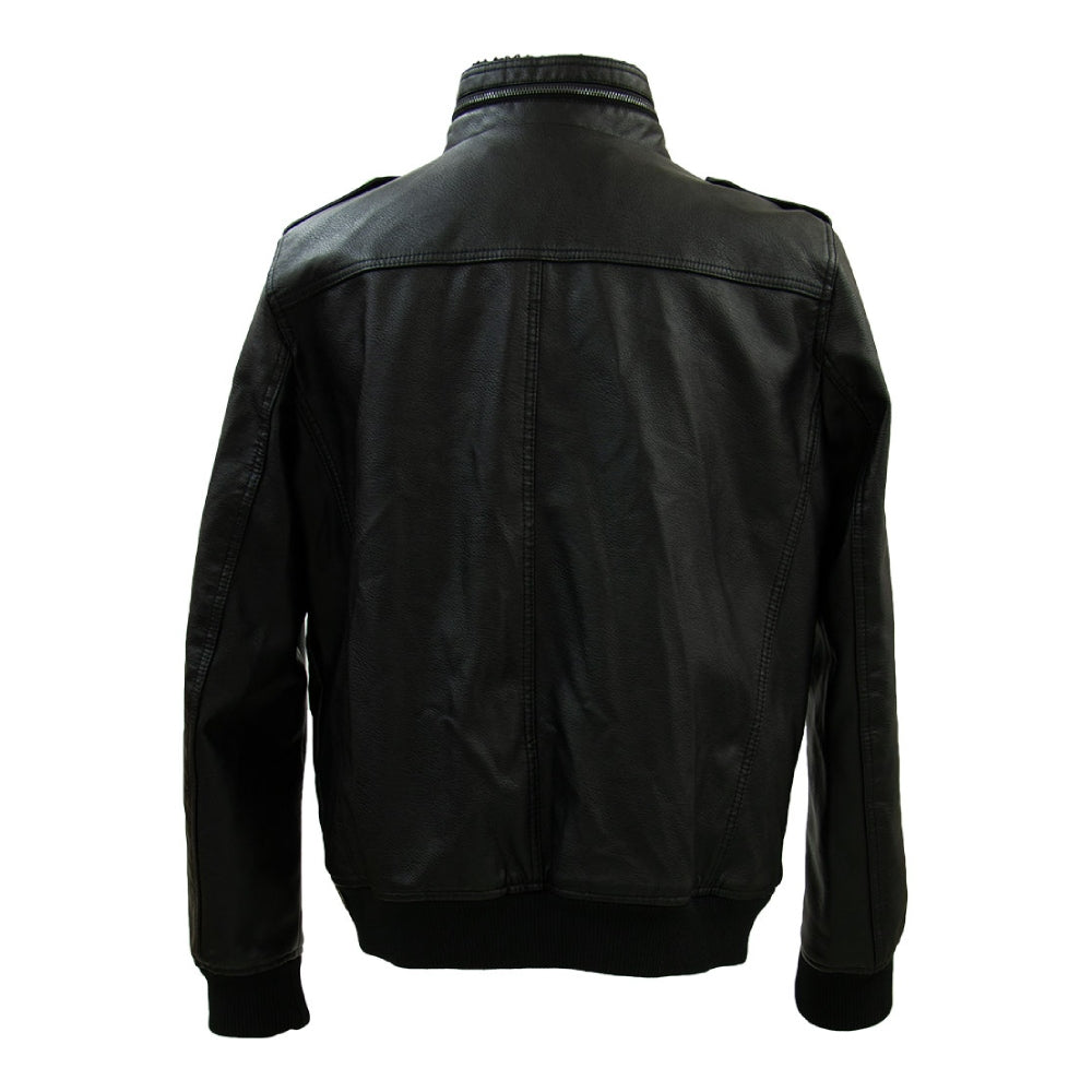 Levi's Mens Vintage Leather Aviator Bomber Jacket In Black