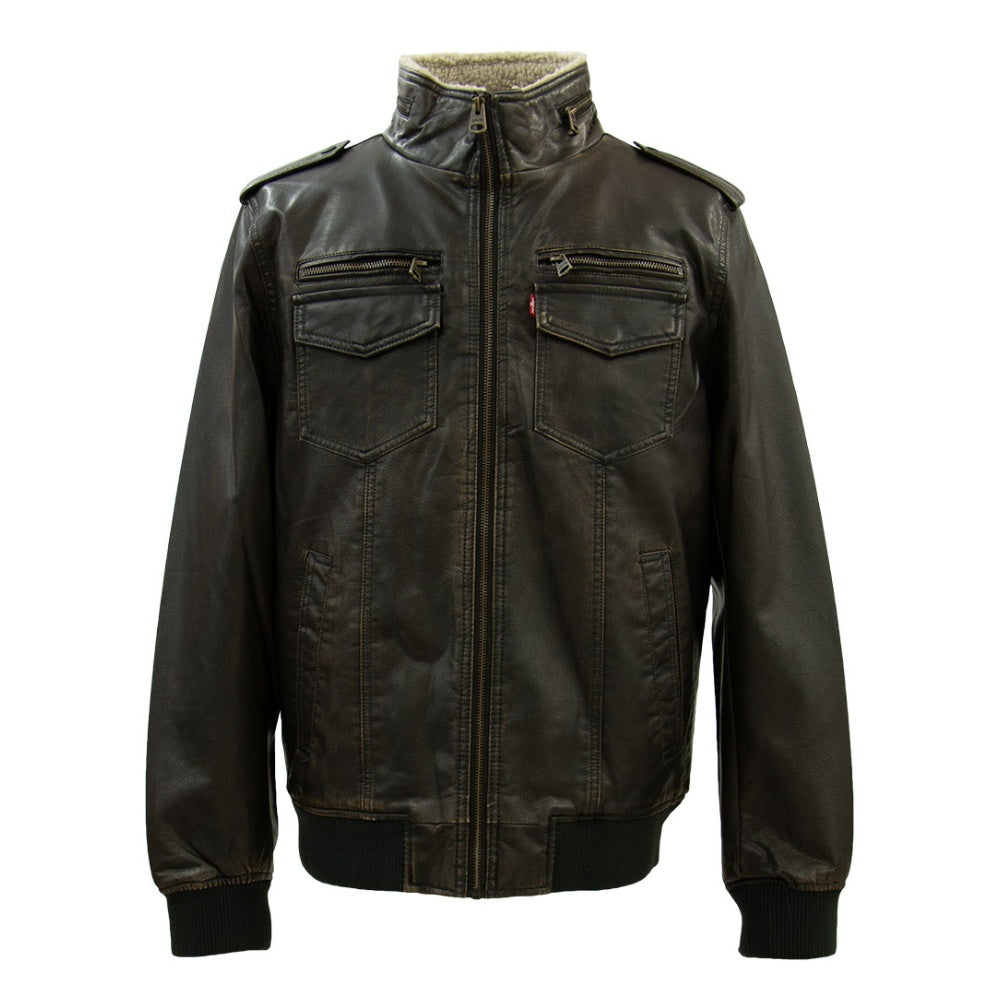 Levi's Mens Vintage Lined Aviator Jacket - LM8RU476-DBROWN