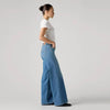 Levi's Womens 318 Shaping Wide Leg Jeans Cool Satisfaction - Med Indigo - 001PZ0015
