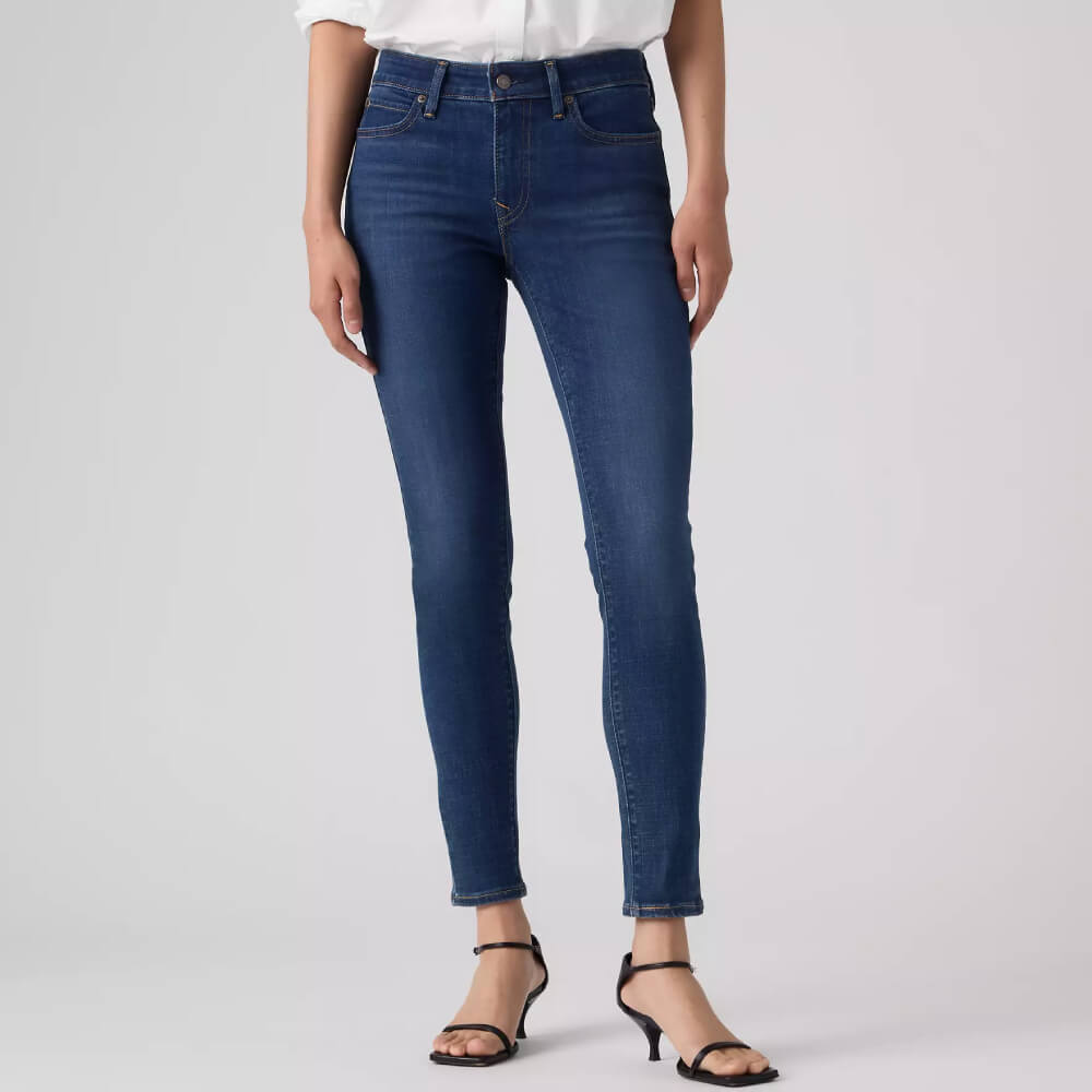 Levi's Womens 711 Skinny Jeans Cobalt Overboard - Dark Wash - 188810562