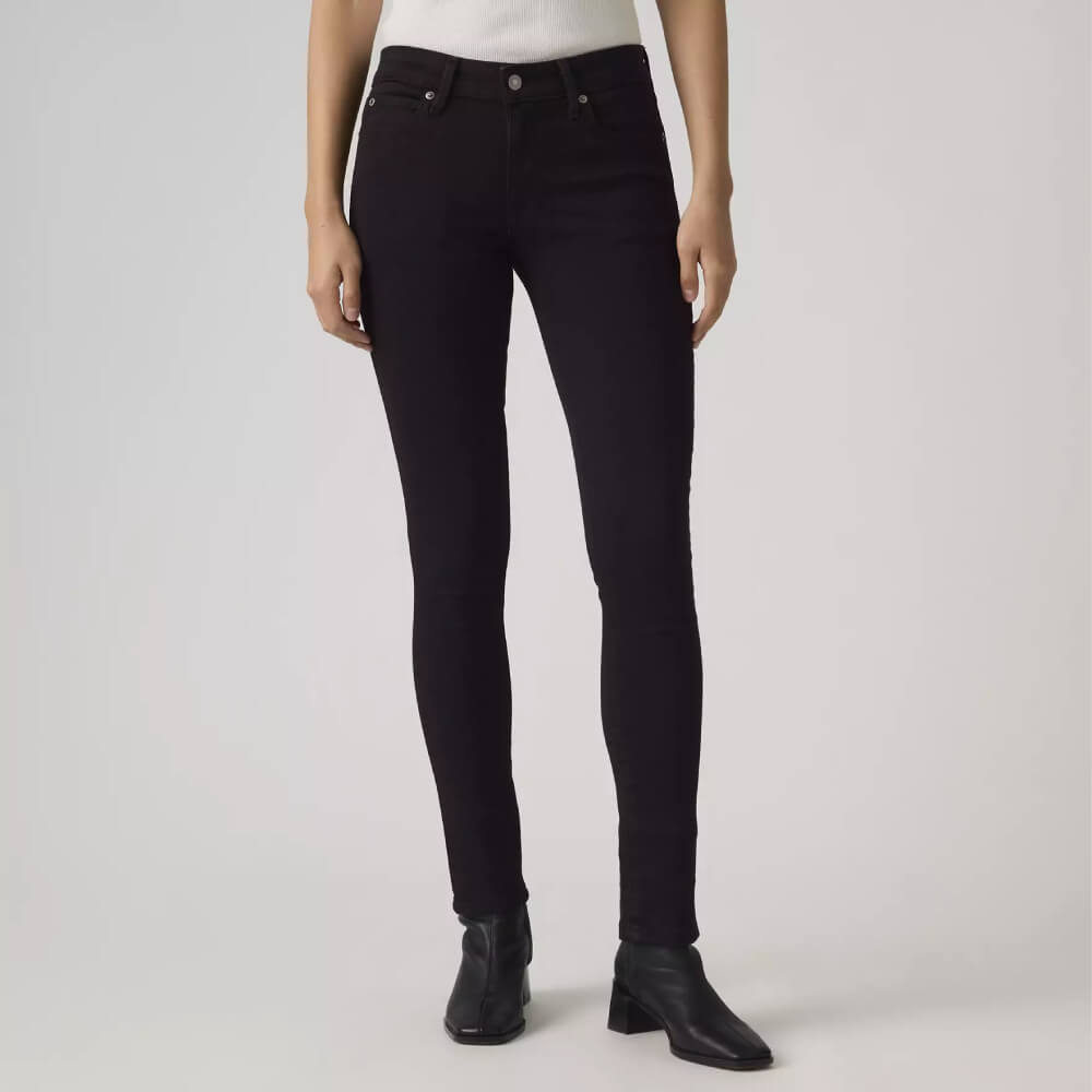 Levi's Womens 711 Skinny Jeans Soft Black - 188810049