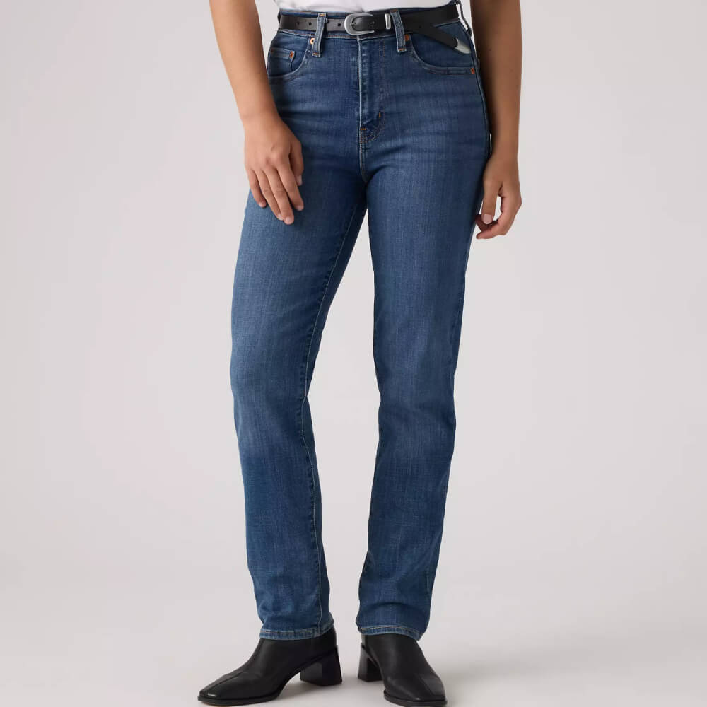 Levi's Womens 724 High Rise Slim Straight Jeans Medium Wash - 188830238
