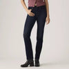Levi's Womens 724 High Rise Straight Jeans Face Away - Dark Wash - 188830456