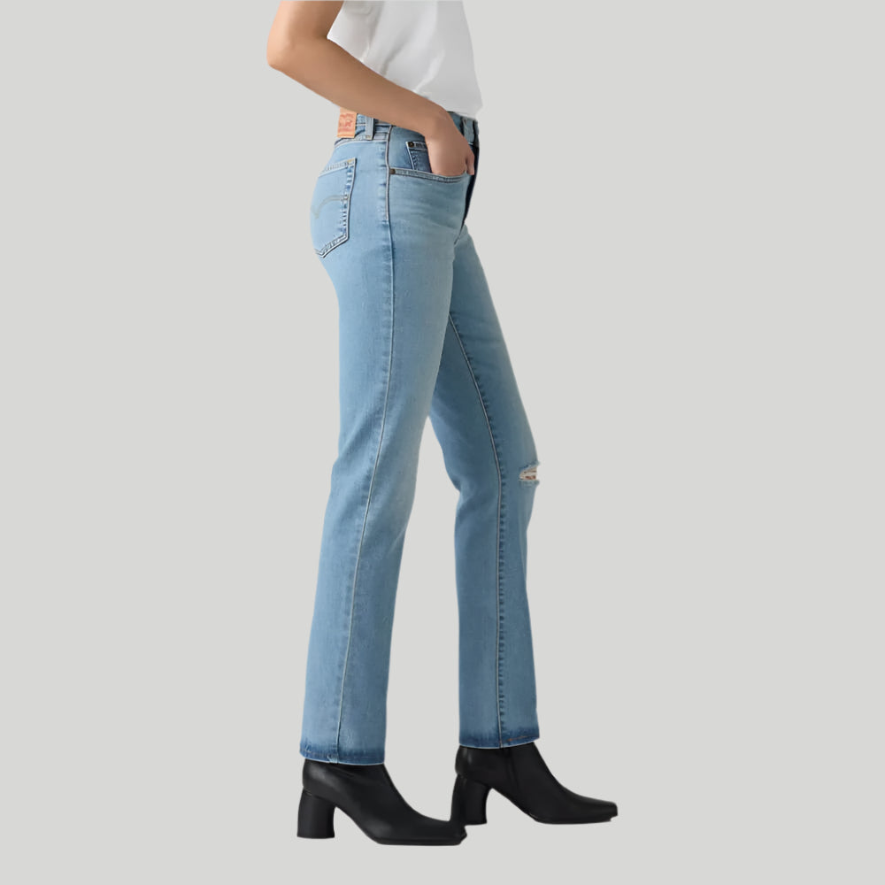 Levi's Womens 724 High Rise Straight Jeans Sky blue - 188830399