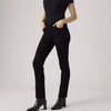 Levi's Womens 724 Mid Rise Straight Jeans Soft Black - 188830016