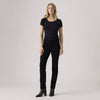 Levi's Womens 724 Mid Rise Straight Jeans Soft Black - 188830016