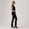Levi's Womens 724 Mid Rise Straight Jeans Soft Black - 188830016