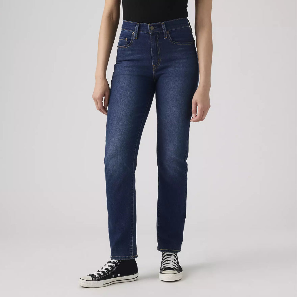 Levi's Womens 724 Straight Fit Jeans Chelsea Carbon Glow - Dark Wash - 188830304