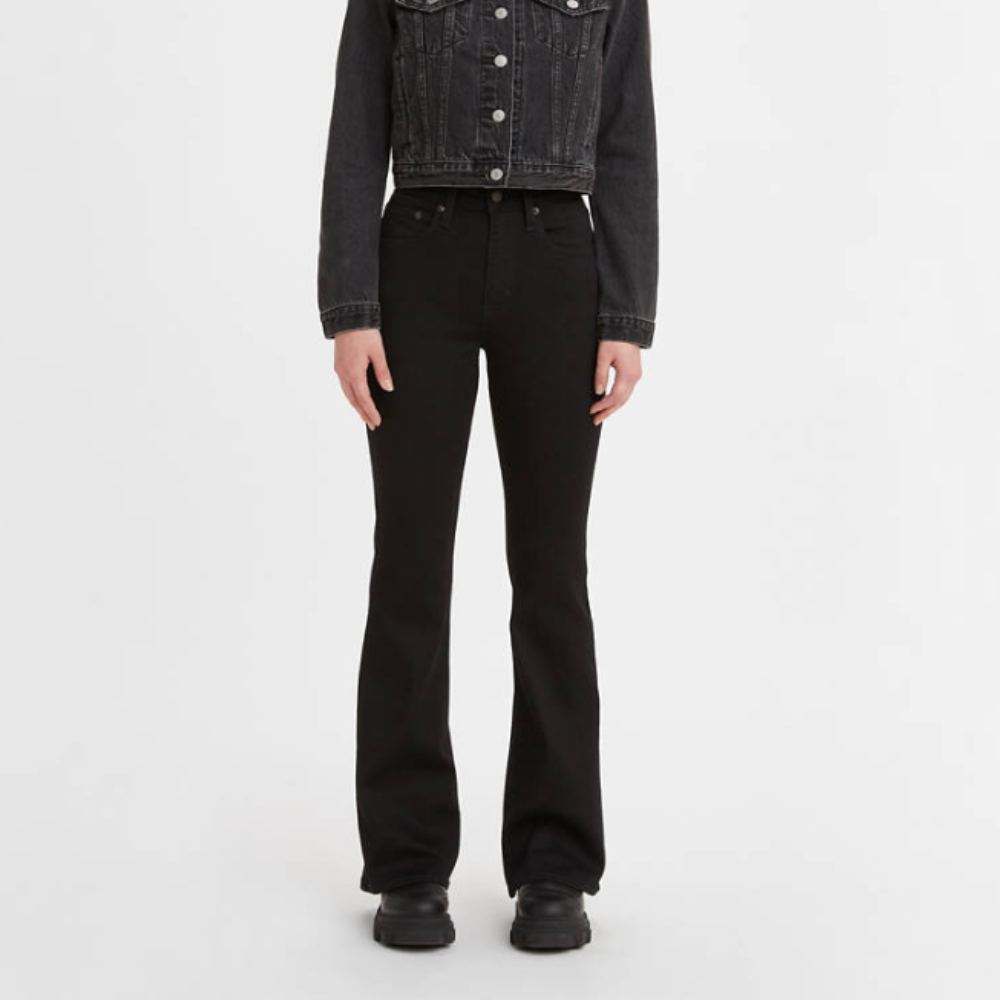 Levi's Womens 726 Flare Jeans In Black Wash | Shop Now
