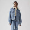 Levi's Womens '90s Sherpa Trucker Jacket Inner Adventurer - Dark Wash - A44350011
