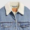 Levi's Womens '90s Sherpa Trucker Jacket Inner Adventurer - Dark Wash - A44350011
