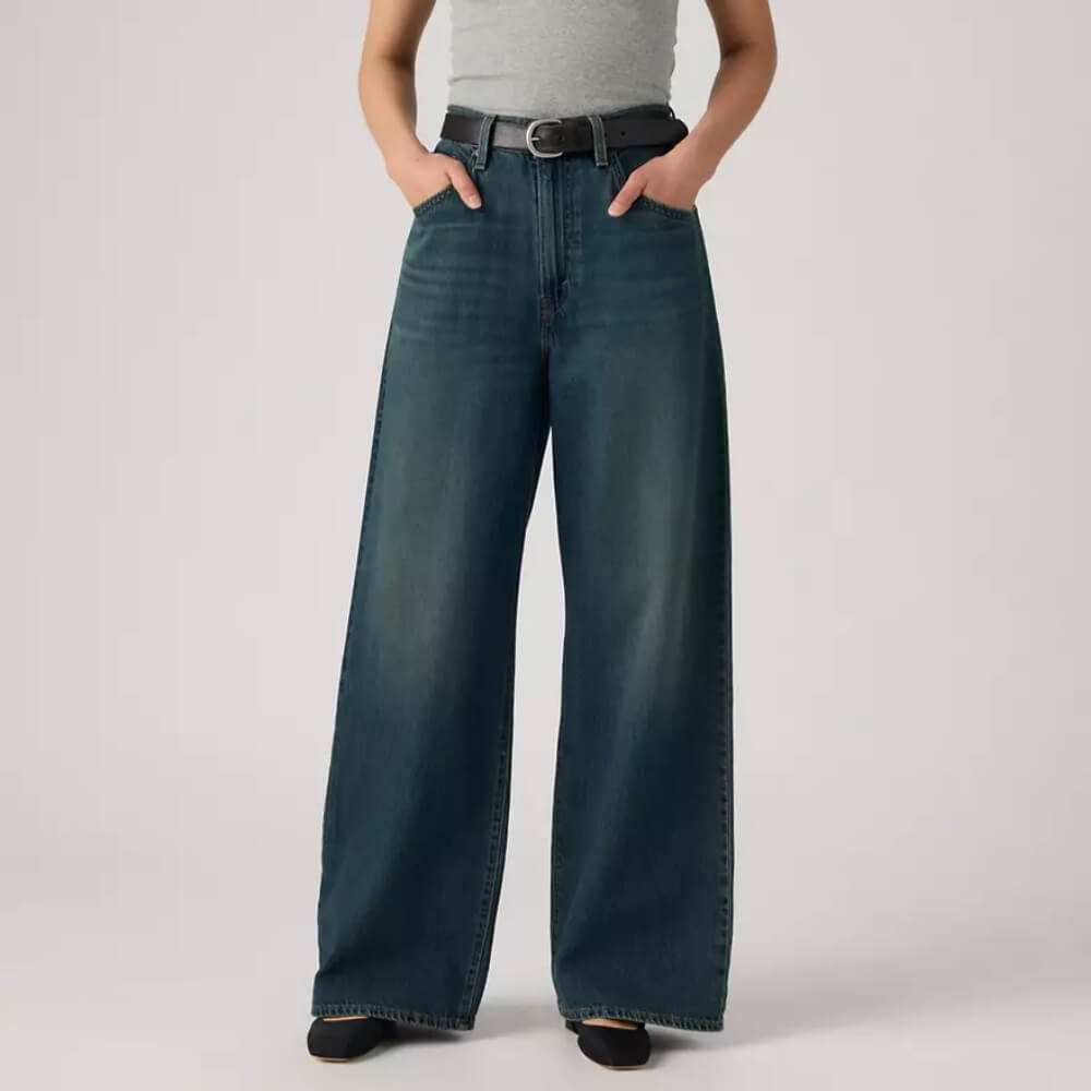 Levi's Womens Cinch Baggy Jeans Cash Out - Green - 001UP0044
