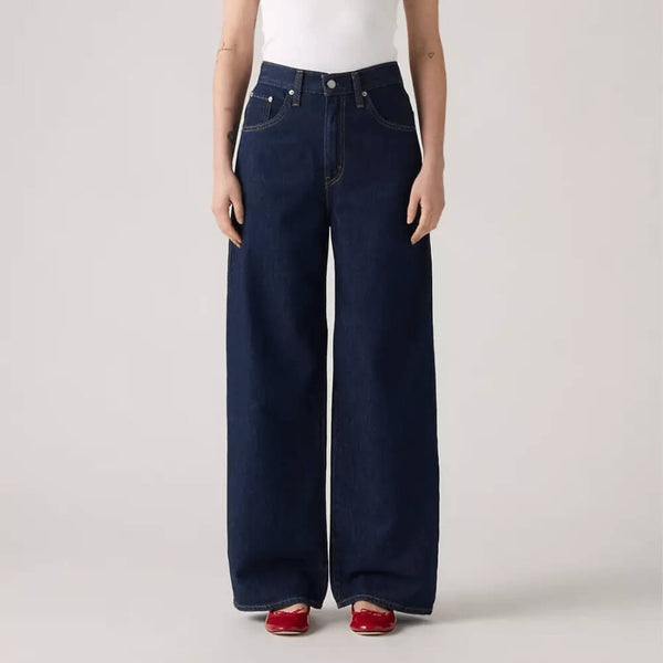 Levi's JEANS FOR WOMEN 木製看板 Levi's Womens Cinch Baggy Jeans Reign Of The Rinse Wash