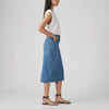 Levi's Womens Denim High Rise Slit Skirt Blue - 001VH0000