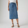 Levi's Womens Denim High Rise Slit Skirt Blue - 001VH0000