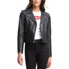 Levi's Womens Faux Leather Classic Asymmetrical Motorcycle Jacket - LW7RU613-BLACK