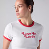 Levi's Womens Graphic Hayes Cropped T-Shirt Bright White / True Red - 008A70016