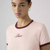 Levi's Womens Graphic Rickie Ringer T-Shirt Pink - A35190064