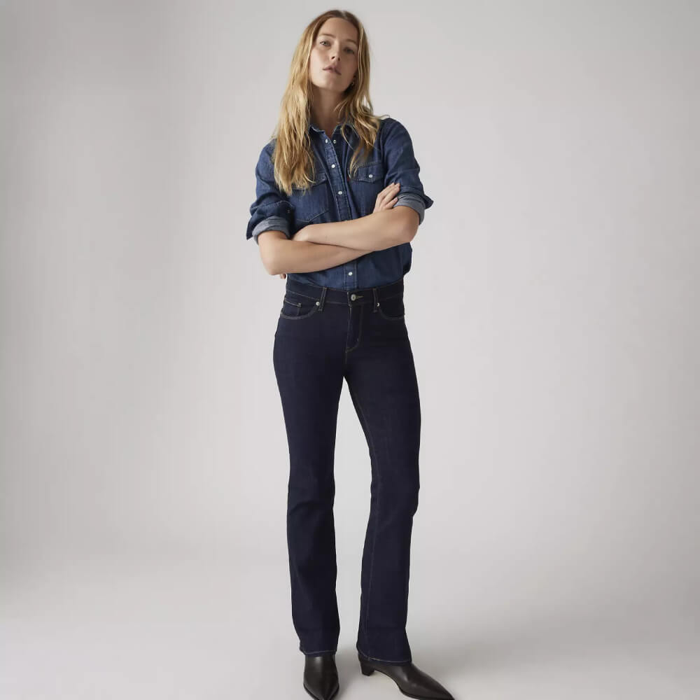 Levi's Womens Mid Rise Classic Bootcut Jeans Island Rinse - Dark Wash - 392520004