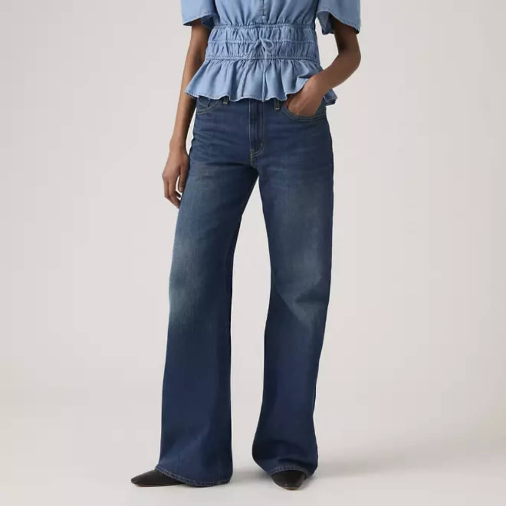 Levi's Womens Middy Loose Boot Jeans Good Fortune - Blue - 006D10001