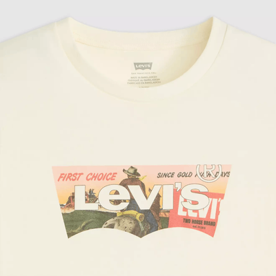 Levi's Womens The Perfect Tee Short Sleeve T-Shirt Heritage Ad Bw Egret - White - 173693186