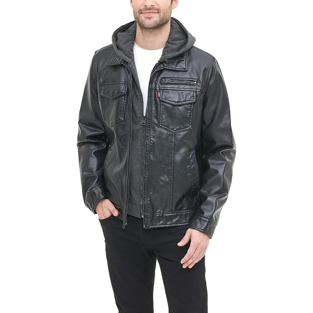 Levi's Mens Faux-Leather Jacket