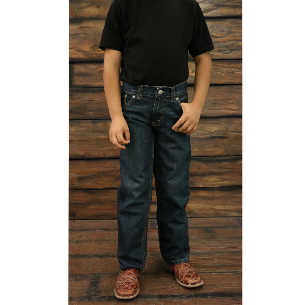 Levi s Boys 505 Relaxed Straight Leg Jeans 4 7X Buy Now