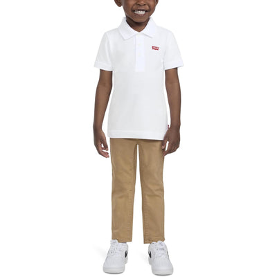 Levis Boys White Polo Shirt