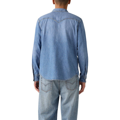 Levi's Mens Classic Western Long Sleeve Shirt Denim