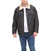 Levi's Mens Faux Leather Sherpa Collar Trucker Jacket