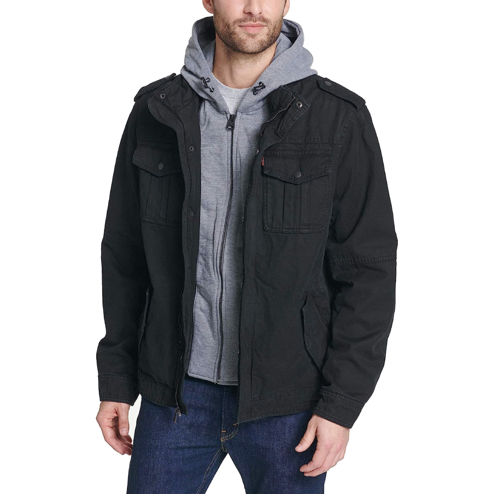 Levi's Mens Military Trucker Jacket In Black - Shop Now