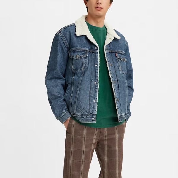 Fashion levis shearling trucker