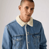 Levi's Mens Type III Sherpa Trucker Jacket Light Stonewash