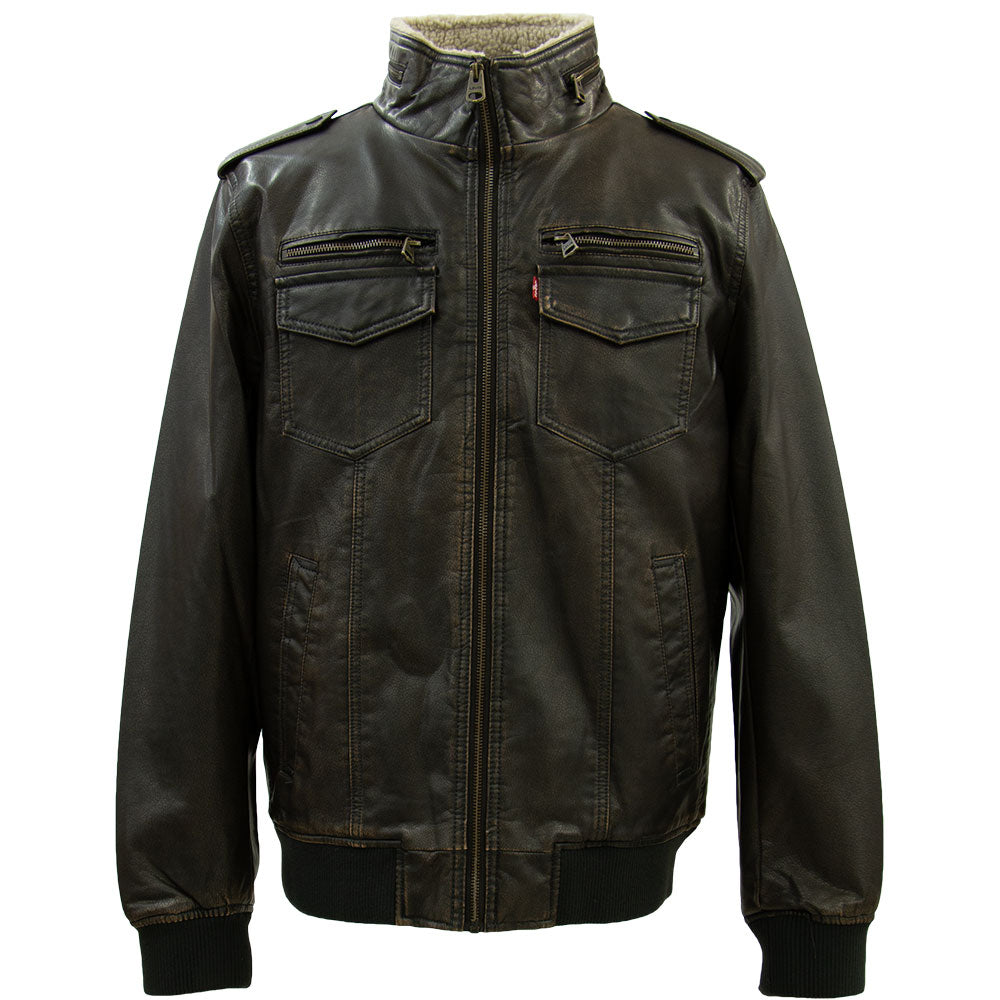 Levi's Mens Vintage Lined Aviator Jacket - LM8RU476-DBROWN