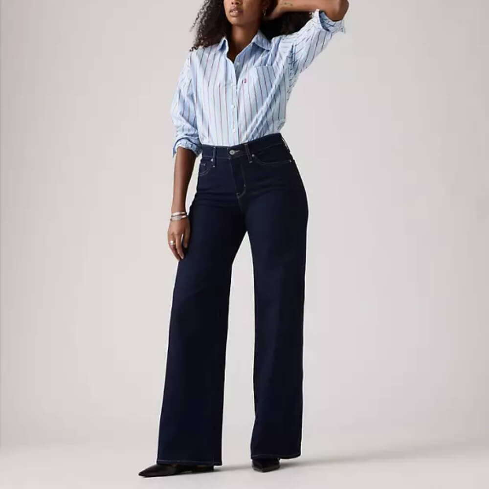 Levi's Womens 318 Shaping Wide Leg Jeans
