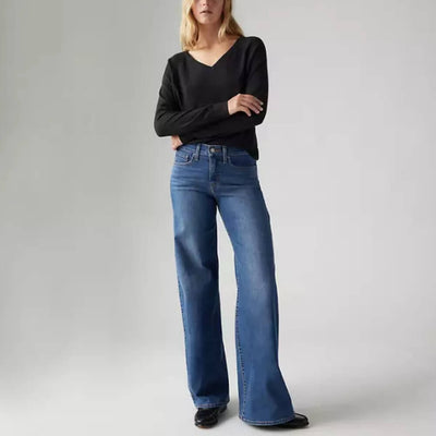 Levi's Womens 318 Shaping Wide Leg Jeans