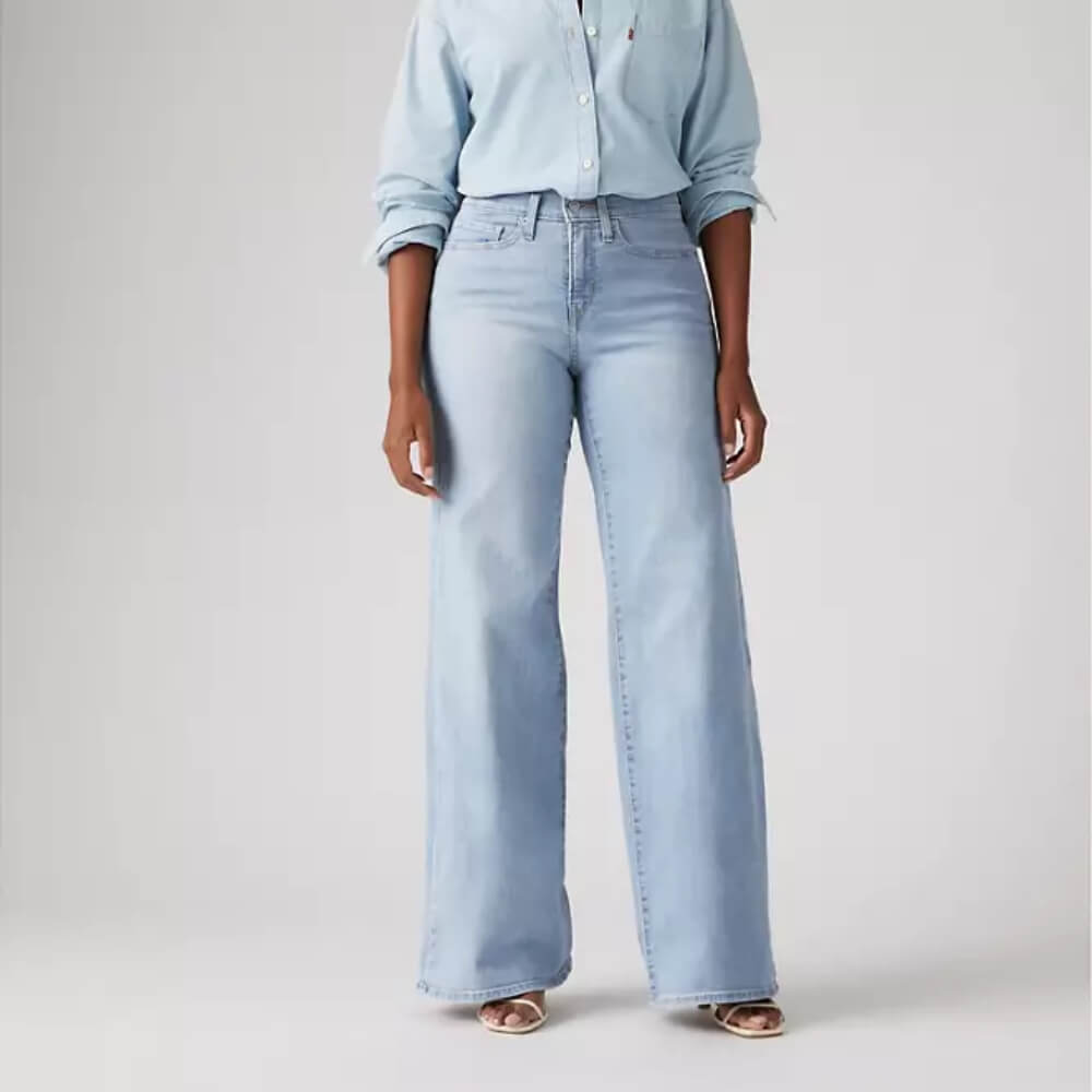 Levi's Womens 318 Shaping Wide Leg Jeans