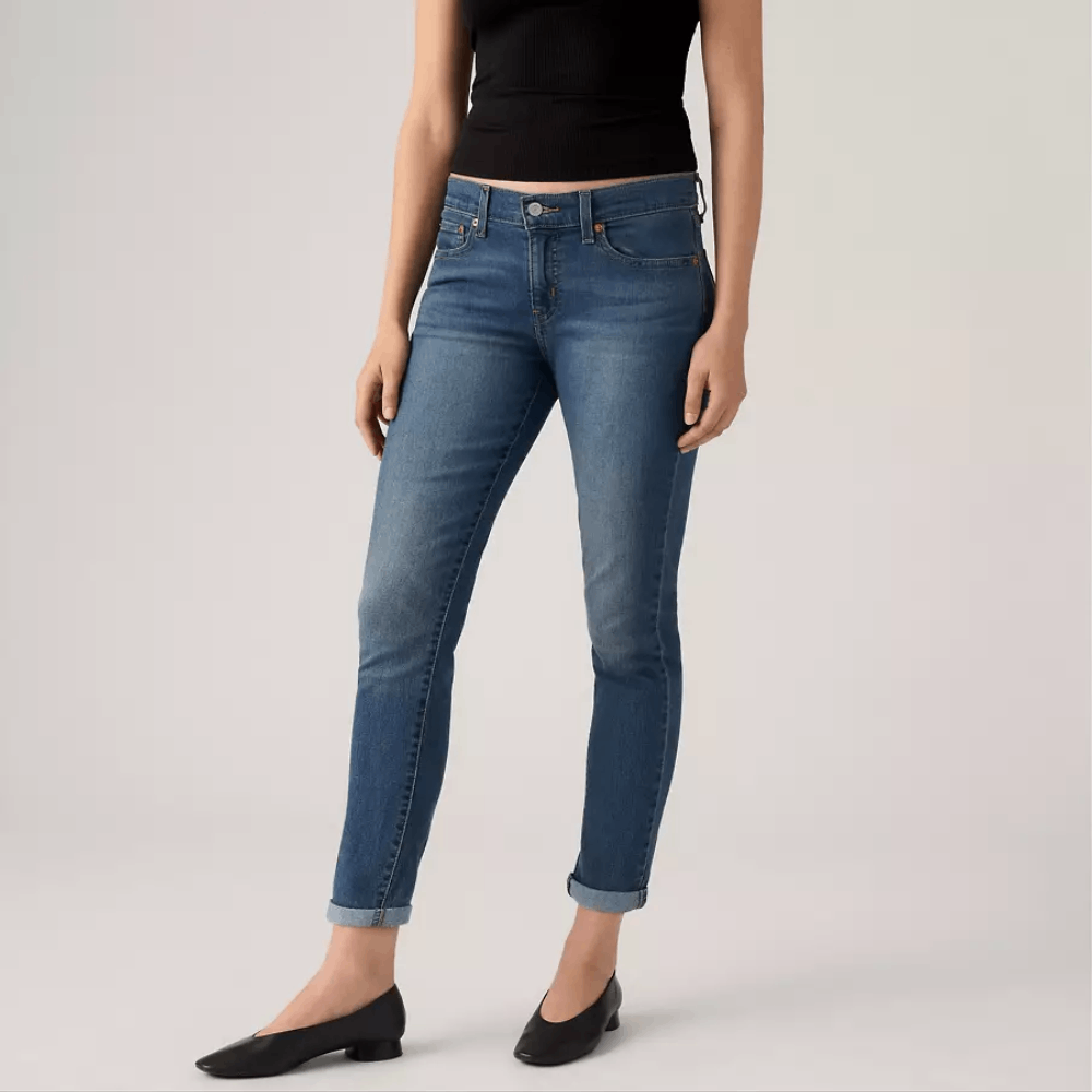 Levi's Womens Boyfriend Mid Rise Jeans Working Late